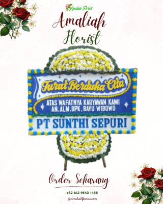 Papan Bunga Duka di Tanjung Palas Tengah